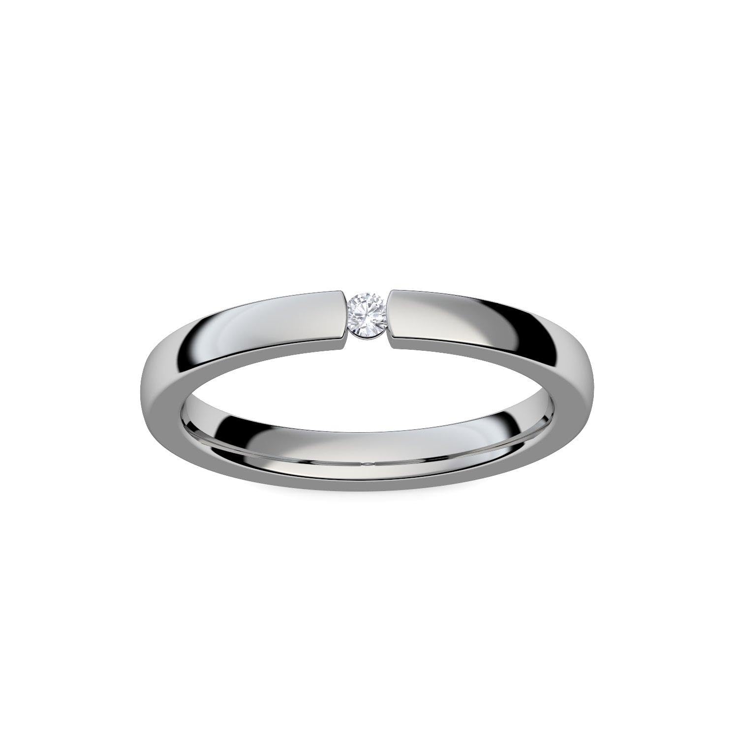Amoonìc Spannring Verlobungsring Silber 925 mit Zirkonia Stein | Ring Zirkonia wie Diamant inkl. Luxusetui, Heiratsantrag Hochzeit Liebesgeschenke Antrag Geschenke AM195SS925ZIFA-7