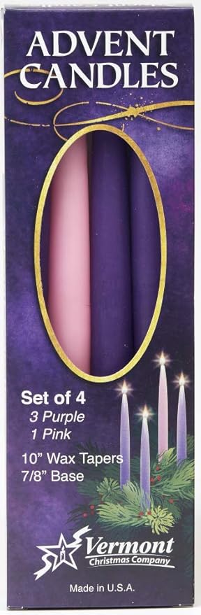 Christmas Advent Candle Set (Set of 4) - Made in The U.S.A.