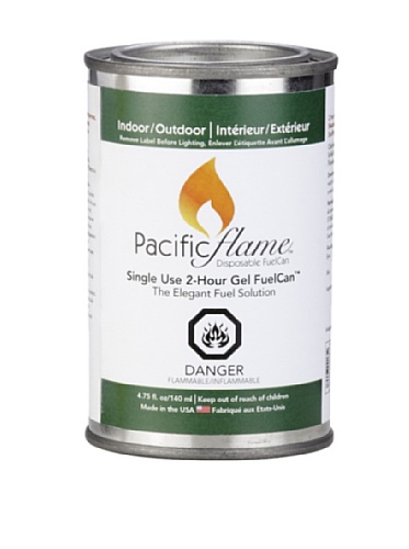 Pacific Decor -SINGLE USE FIREPOT FUEL GEL CAN ~ Fits Firepots with 2.5 to 2.75 inch Cup Hole- PDL-161