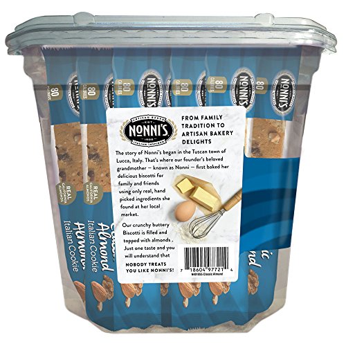 Nonni's Biscotti Value Pack, Originali Classic Almond, 25 Count, 1.1 Pound