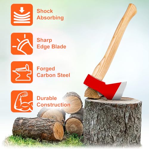15-Chopping-Axe-with-Sheath-Small-Camping-Hatchet-Hand-Axe-for-Wood-Splitting-Outdoor-Bushcraft-Axe-Tools-for-Hiking-Gardening-with-Anti-Slip-Handle