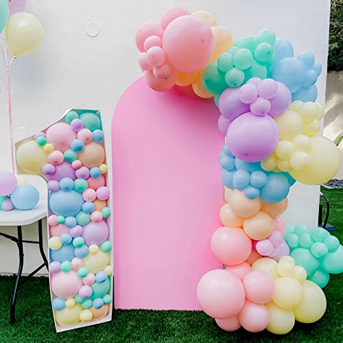 Image of Voircoloria 105pcs Light Pink Balloons 12inch Pastel Pink Balloons for Boys Girls Birthday Baby Shower Gender Reveal Wedding Decorations