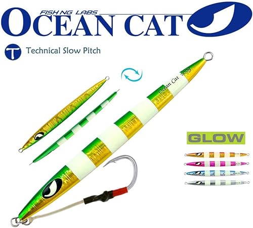 Miniatura 112 de OCEAN CAT Jigs de pesca de agua salada en alta mar Jigging de velocidad de lanzamiento lento señuelos vertical Jigging vertical Plantilla de otoño