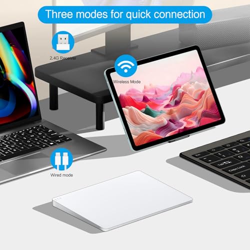 Panel táctil recargable con triple conexión inalámbrica y USB para PC 5