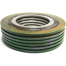 Sterling Seal & Supply SSS 9000IR1500316GR150X6 Spiral Wound Gasket with 316SS Inner Ring, 1-1/2" Pipe Size x 150# Class Flange x 316SS/Flexible Graphite Pack of 6