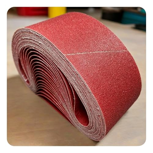 MAOKLA 3x21 Inch Sanding Belts for Belt Sander 25-Pack Abrasive Belt Assortment with 5 Grits (P80 P120 P150 P240 P320) 3 x 21 Belt Sander Paper