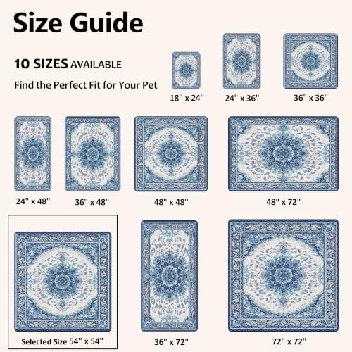 Image of Washable Pee Pads for Dogs, Reusable Puppy Potty Training Pads, Ultra-Absorbent Thick Waterproof Leak-Proof Non-Slip Pads & Mat for Crate, Playpen, Floor, Whelping & Housebreaking , 2 Pack 54 inchx54 inch