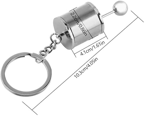 Heepdd Car Shifter Keyring, Auto Gear Shifter Model Keychain (Silver) #TOP2