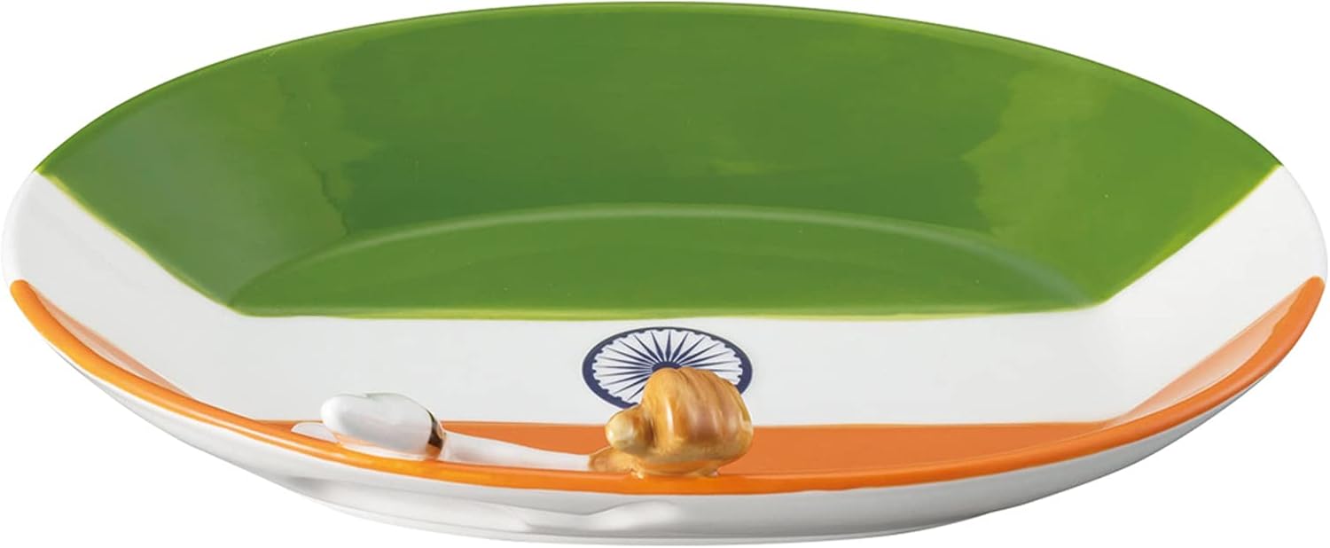 サンアート おもしろ食器 皿 インドおじさん カレー皿 約24×18×6cm SAN3589