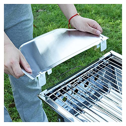 Barbecue A Carbonella Mini Pocket BBQ Grill Portatile Portable in Acciaio Inox BBQ Grill Pieghevole BBQ Grill Grill Accessori per Barbecue per Uso Domestico Barbecue Portatile (Color : Type2 Silver)