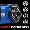 Kodak PIXPRO WPZ2 Waterproof Digital Camera, 16MP with 4X Optical Zoom, Shockproof, Dustproof, 1080p Video, Wi-Fi, Blue