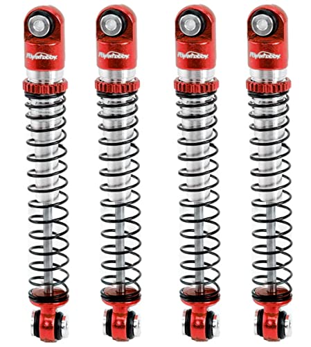 Powerhobby 1/24 Axial SCX24 Aluminum 54mm Long Travel Shocks (Red)