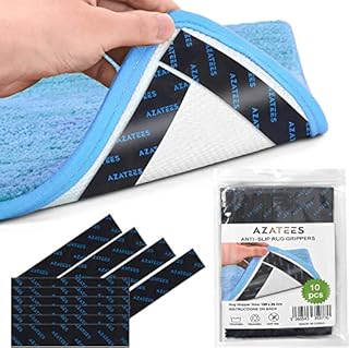 Non slip Rug Gripper 10 Pcs, Rug Gripper for Wooden Floors, Rug Grippers For Tiles - Rug Stickers 130x25 mm for all Types of Rugs
