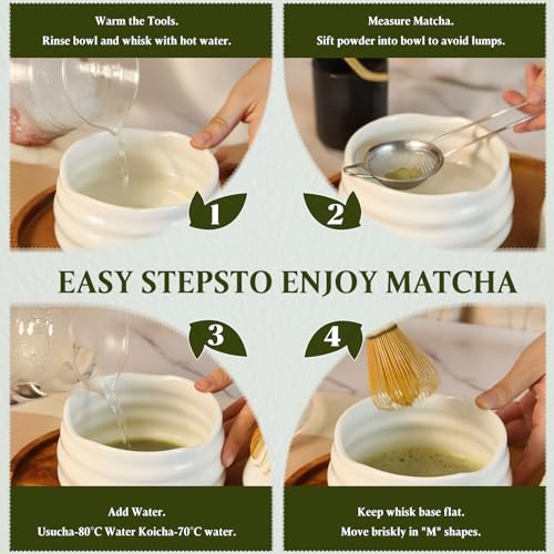 Fouet à matcha et passoire pour pause thé japonaise à la maison