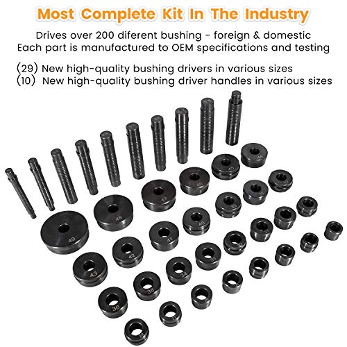 T-0220-39 Master Bushing Driver Set For Chrysler GM Ford Transmissions Bushing Bearing Seal Installer Remover Tool Kit (39 PCS)