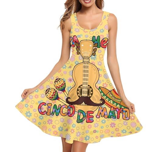 Image of TOADDITDO Womens Summer Sleeveless Tank Dress with 2 Side Pockets XS-4XL Plus Size