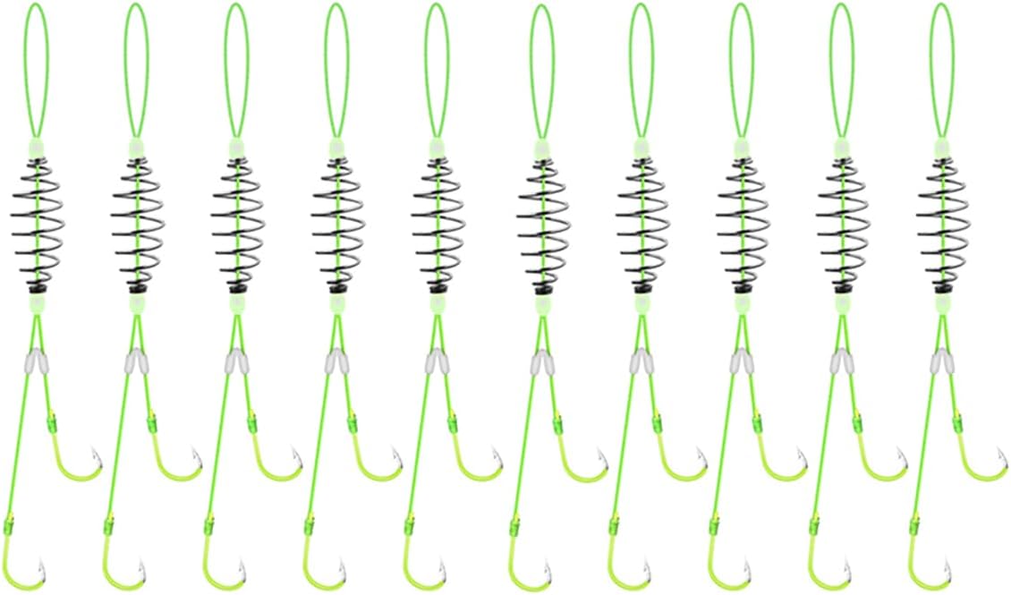 DyxssmSpring Bait Cage Trap Fishing Hooks, Drum Spring Feeder Carp Fishing Baits Hook