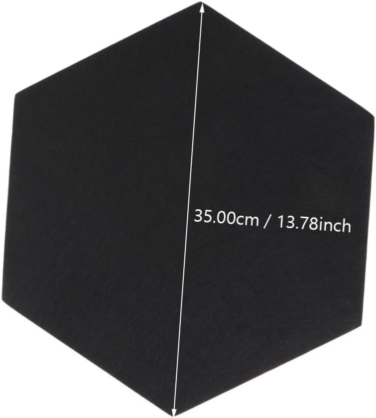 10pcs Self-Adhesive Felt Panel Wall Sticker Office Message Board Hexagon Memo Board