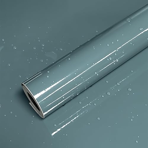 Miniatura 6 de Papel tapiz de contacto morado brillante para gabinete de 15.8 x 78.7 pulgadas, papel tapiz de color morado oscuro, papel de contacto autoadhesivo