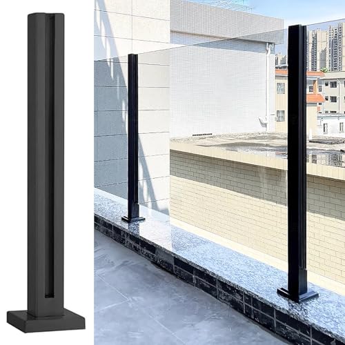 Support de serrage pour verre de balcon évitant le perçage des panneaux - 2