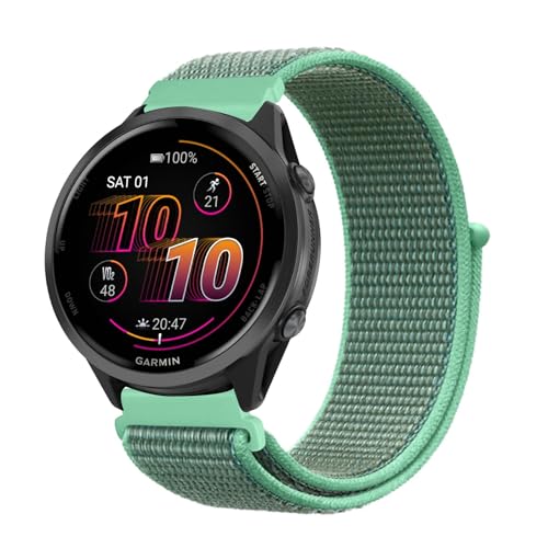コンパチブル Garmin Forerunner 570 47mm 22mmバンド用 アップルウォッチ と互換性あり 女性 メンズ 調節可能 通気性の良 いナ弾性ナイロン製 替えスポーツ ソロル プ 時計ストラ 編組 交換ベルト 軽量 伸縮ソフト 快適 交