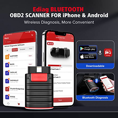 KINGBOLEN Ediag OBD2 Scanner Bluetooth, Bidirectional Scanner All System Diagnostic Tool for iOS & Android, Active Test,15+ Reset Function, FCA AutoAuth, 1 Year Update by KINGBOLEN - Image 7