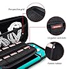DLseego Carrying Case for Switch lite, Newest Design Portable Travel Carrying Case 4 in 1 Accessories Kit with 1 Pcs Glitter case, 2 Pcs Screen Protectors and 4 PcsThumb Grips Caps -- Green #1