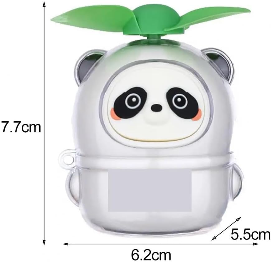 Handheld Fan Panda USB Rechargeable Portable Cartoon Electric With Soft Blades Low-Noise Personal Pocket(WHITE)
