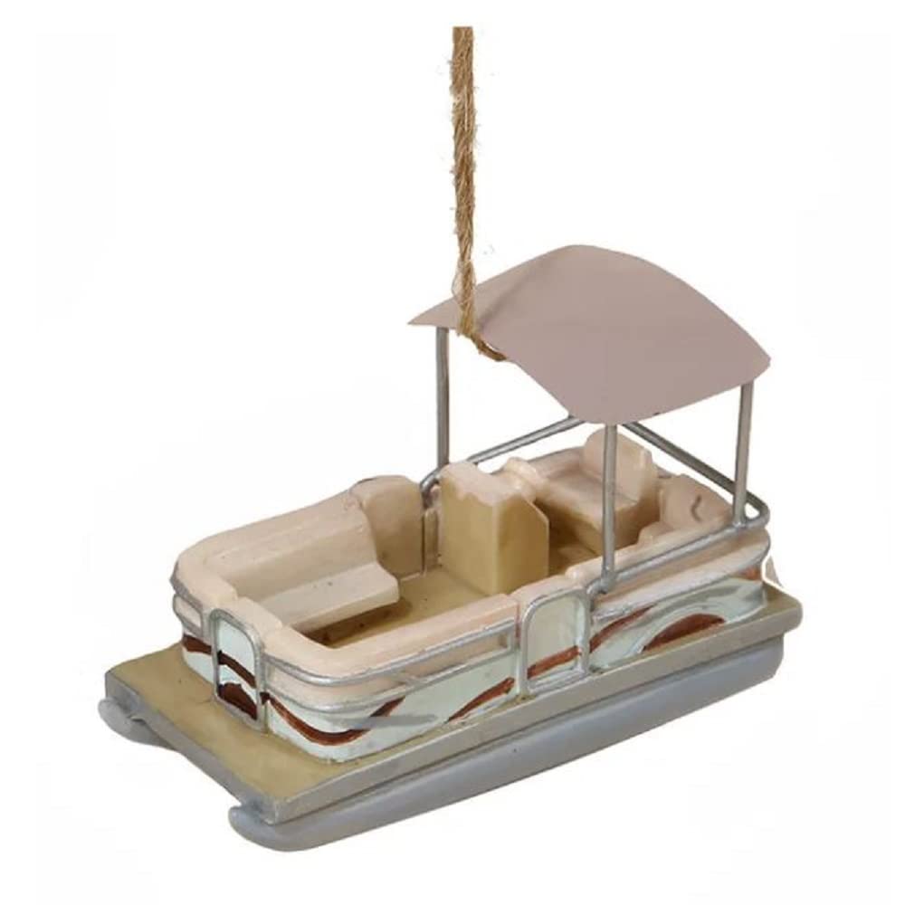 Kurt Adler Pontoon Boat Christmas Ornament