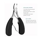 RKPM HOMES Professional Toe Nail Clippers for Thick and Ingrown Toenails, Heavy duty Toenail Clippers for Men & Seniors with Stainless Steel Sharp Blades and Lighter Soft Big Handle(Black) gallery image