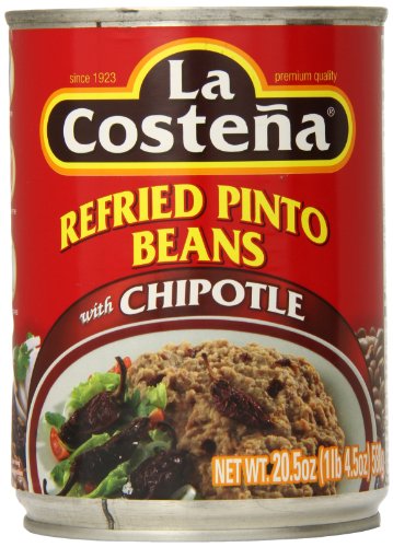 La Costena Pinto Beans with Chipotle, Refried, 20.5 Ounce (Pack of 12)