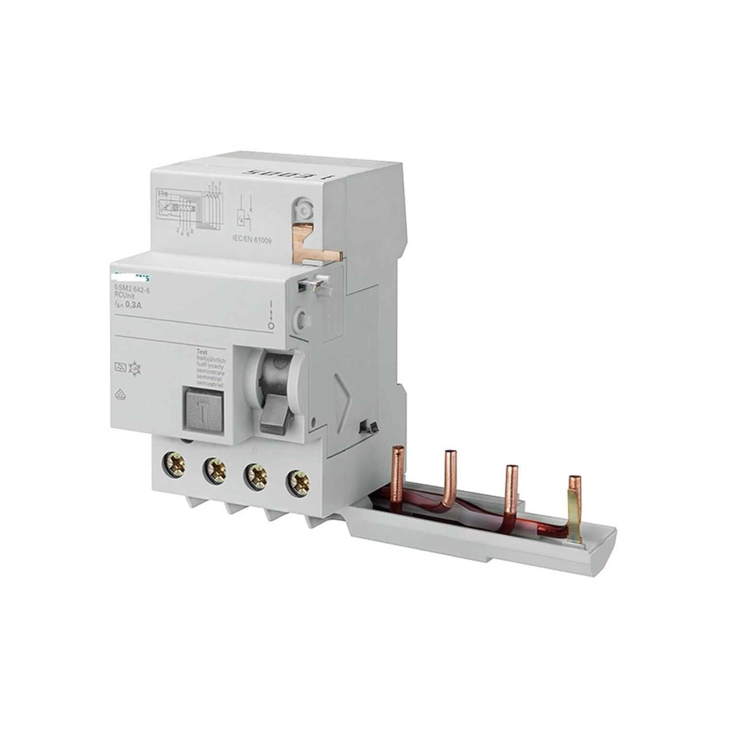 Miniature Residual Current Circuit Breaker Accessories 5SM2 A 300mA 4P 40A | 5SM26436