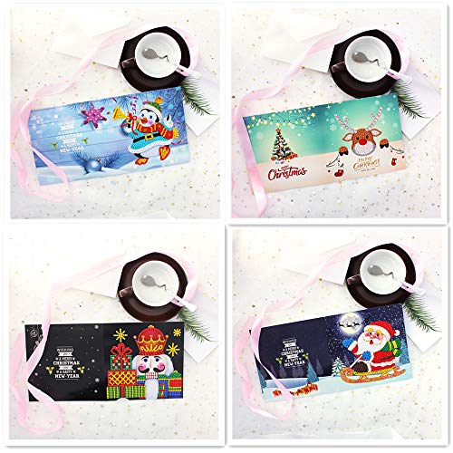 8Packs Diamond Painting Christmas Cards By Numbers Christmas Tree Santa Claus New Year Greeting Card Christmas Stickers Christmas Gifts (Cards03) #TOP2