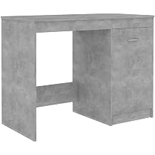 Desk Concrete Gray 39.4 Inch Engineered Wood