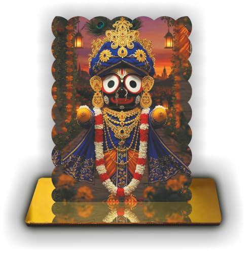 Image of Premium Spiritual Jagannath Photo Frame with Golden Acrylic Base (Jagannath 7)