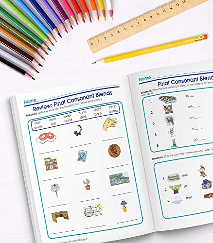Spectrum Phonics Grade 2 Workbook, Blends, Consonants, Vowel Sounds and Pairs, Letters, Words, and Sentence Writing Practice, Classroom or Homeschool Curriculum - image 5