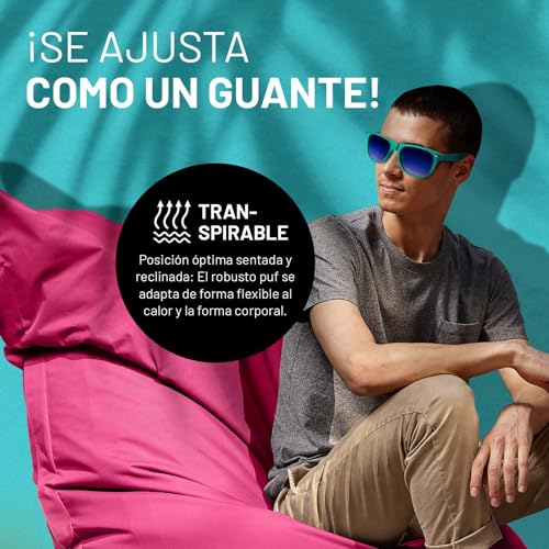 Miniatura 8 de Lumaland - Puf Gigante Diseño Xxl Para Interior Exterior, Cojín De 380 L, Relleno De Material Virgen, 140 X 180 Cm, Disponible En, Tela, Rose., Intérieur Extérieur Xxl