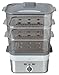 Produktbild Kenwood FS 620 Elektrische Dampfgarer 2000 Watt / 60 Minuten Timer / 12 Liter / 3 Transparente Körbe stapelbar mit Korbeinlagen