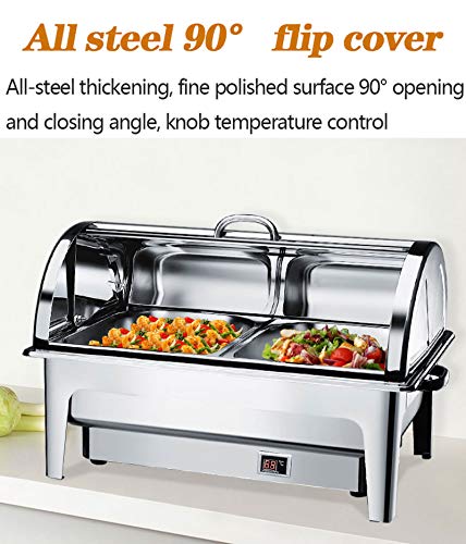 MAYAOEY Chafing Dish Elektrisch, Speisenwärmer Edelstahl, Warmhaltebehälter Essen Buffetwärmer für Bankette, Hauspartys… – Bild 6