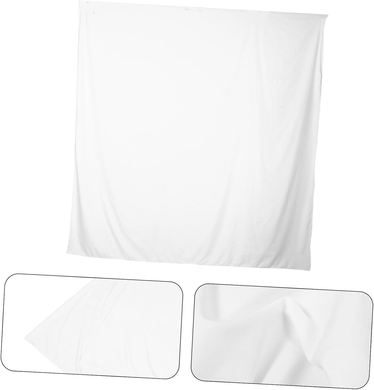 BESTOYARD Single White Flat Bed Sheet for Hospital and Camp Use, Wrinkle-Resistant Chemical Fiber Material, Comfortable Hotel Quality Bedding, Breathable Design, Easy Care, 63x91 Inches