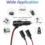 Herfair Car Cigarette Lighter Splitter,2-Socket Cigarette Lighter Adapter Extension Plug Cord - Image 4