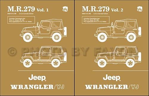 1986-1988 Jeep Wrangler/YJ Repair Shop Manual Reprint MR 279
