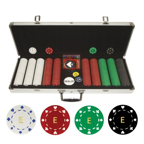 Personalized Monogrammed 500 11.5 Gram Suited Poker Chips in Case
