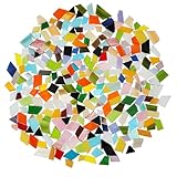 PLAFOPE 1 Schachtel Glasmosaiksteine Klein Verschiedene Formen DIY Bastel-fliesen Glasstücke...