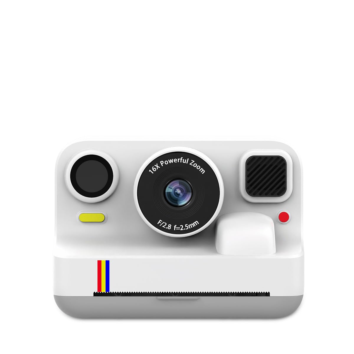 PRIXTON Appareil Photo Instantané pour Enfants Click&Go avec Imprimante, 48 MP, Vidéo Full HD 1080p, Zoom 16x, Écran 2,4”, Jeux, Cadres Amusants, 4 Rouleaux de Papier Inclus
