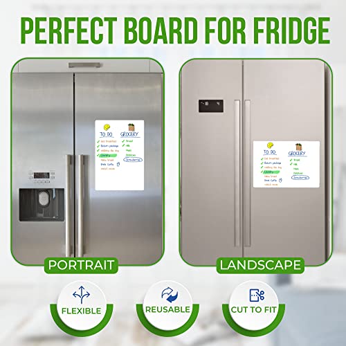 Magnetic Whiteboard For Fridge 8.5X12 - A4 Dry Erase Board For Refrigerator White Board For Fridge Whiteboard Magnetic Fridge Board Magnet Whiteboard For Fridge White Board Magnet Board For Fridge #TOP4