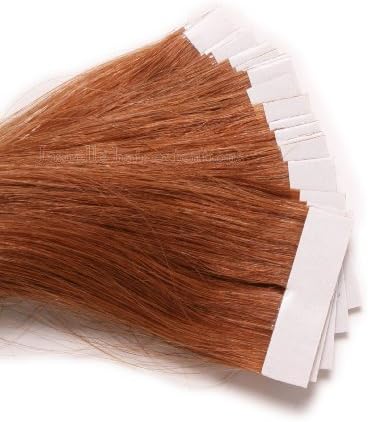 22" 100% Grade AAAA Indian Remy Human Hair | HH PU Double TAPE IN 4MM| Color Light Cooper -#30 Hair Extensions, Double Sided|20 Pieces