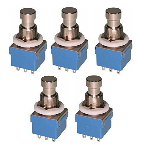 5 pcs 3pdt Stomp Footswitch incl. PCB, metal washer, for Guitar Pedal True Bypass foot switch - Thumbnail 3