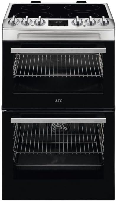 AEG CCX1530ACM SurroundCook 550mm Double Electric Cooker Ceramic Hob S/Steel