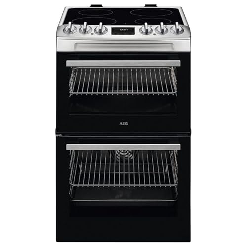 AEG CCX1530ACM SurroundCook 550mm Double Electric Cooker Ceramic Hob S/Steel